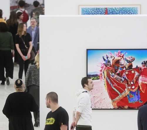 MOSCOW, RUSSIA - FEBRUARY 12, 2019: Visitors view an exhibition of photographs by Gaby Herbstein, at the 11th Moscow International Biennale, Fashion and Style in Photography, at Moscow's Manezh Central Exhibition Hall. Sergei Fadeichev/TASS

Ðîññèÿ. Ìîñêâà. Íà âûñòàâêå ðàáîò àðãåíòèíñêîé õóäîæíèöû Ãàáè Õåðáøòåéí î íàðîäíîì ïðàçäíèêå La Diablada, îòêðûòîé â ðàìêàõ XI Ìîñêîâñêîé ìåæäóíàðîäíîé áèåííàëå "Ìîäà è ñòèëü â ôîòîãðàôèè-2019" â ÖÂÇ "Ìàíåæ". Ñåðãåé Ôàäåè÷åâ/ÒÀÑÑ